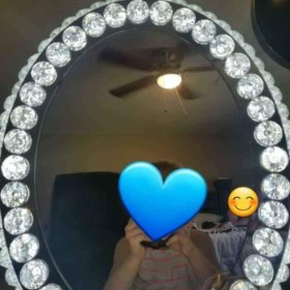 Crystal vanity mirror